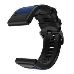 26 22 mm Band de montre rapide pour Garmin Fenix 6x Pro 5x 3 HR Enduro Silicone Easyfit Band pour Garmin Fenix 6 6 Pro 5 5 Plus