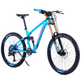 26/27,5 inch zachte staart mountainbike 11 snelheid dubbele demping downhill dh fiets aluminium legering mtb voor volwassenen hydraulische rem
