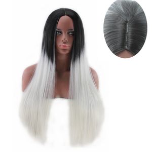 26 ~ 28 inches cosplay synthetische pruik simulatie menselijk haar pruiken perruques de cheveux humains voor witte en zwarte vrouwen JF3319