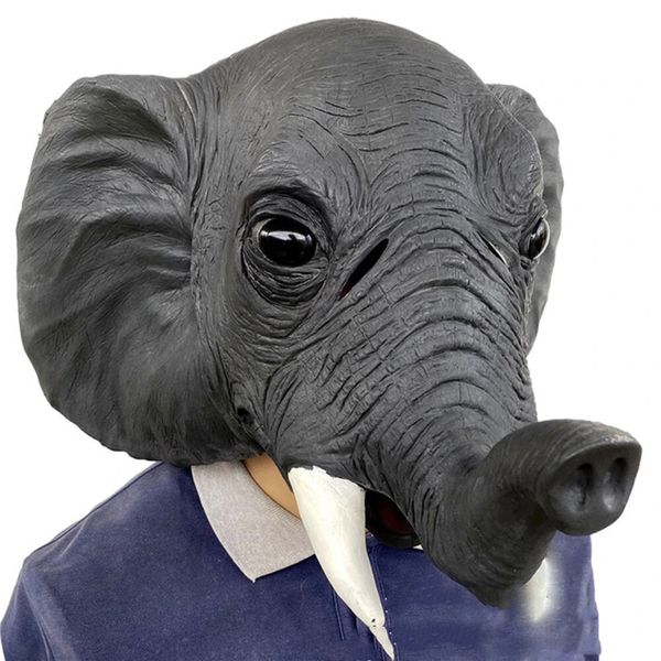 26 * 43 * 28cm Mascarilla de látex de protección ambiental de Elefante Gris para juguetes de Halloween