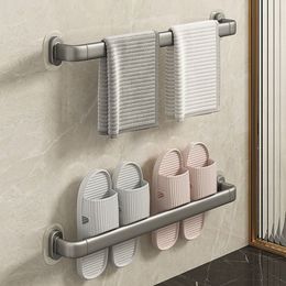 26/46 cm Costilla de toalla de pared auto adhesiva Toalla de aluminio Barro de toalla de baño sin toalla de baño Soporte de toallero de toalla de toallero