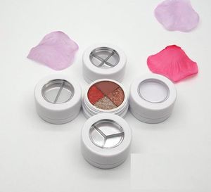 26.6mm lege witte cosmetische oogschaduw poeder case doos met schroefdop, schoonheid make-up blusher subcontainer, lipstick compact paletten SN2770