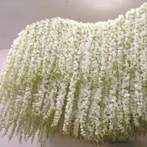 26 Couleurs 34 CM Élégant Fleur Artificielle Partie Wisteria Fleurs Vigne Maison Jardin Tenture DIY Rotin Pièce Maîtresse De Noël Décoration De Mariage Toile De Fond DHL GG0804