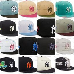 26 couleurs de baseball masculin Snapback Hat Caps Pink New York Royal Blue Team Sport 2024 Patched Centred Coets Mesh Chapeau Fleurs Bone Mix Colors Ma15-23