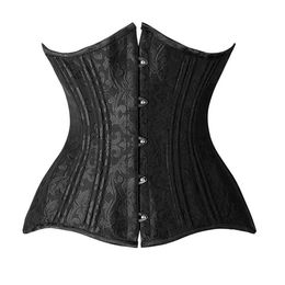 26 Dubbel uitgebeend staalbeen Instant vorm Brokaat Jacquard Grote maten Taille Trainer Body Shaper Onderbuste korset Dames Slank Modeling1892