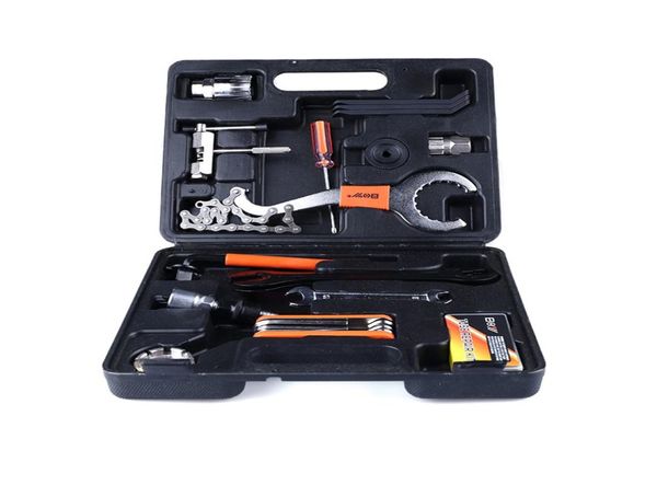 26 en 1 kit de herramientas de reparación de bicicletas Herramientas de mantenimiento de bicicletas multifuncionales con una práctica bolsa para el kit de conversión de bicicletas eléctricas8718911