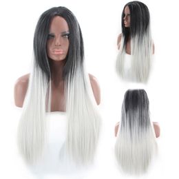 26 inches synthetische pruik simulatie menselijk haar cosplay pruiken perruques de cheveux humaetens die echte pelcas c015 zien