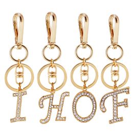 26 Letter Keychain hanger zink legering diamant sleutelhangers sleutelen diy mode accessoires cadeau sleutel keten