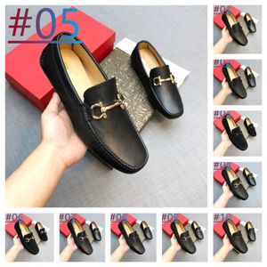 26 Model Echt Leer Heren Designer Loafers Schoenen Luxe Merk Heren Luxe Mocassins Ademend Instapper Zwart Groen Oranje Rijden Schoenen Maat 38-46