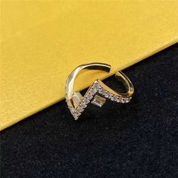 Fenjia F – matériau en laiton strass, ouverture réglable, haute qualité, petit Design, bague polyvalente à la mode, 26% de réduction