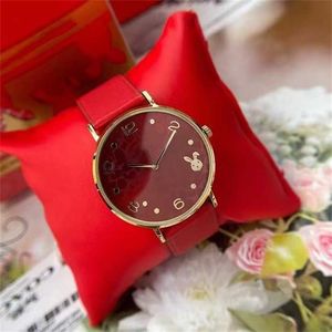 26% korting op horloge Horloge Koujia Rabbit Year Zodiac Limited Fashion Ronde wijzerplaat Chinese stijl Dames Klein Rood