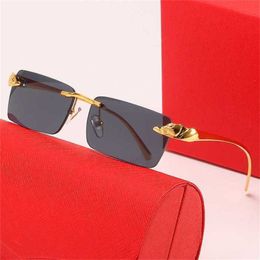 СКИДКА 26% на оптовую продажу солнцезащитных очков Металлическая голова леопарда Гепард Модные трендовые солнцезащитные очки для мужчин и женщин Оптические очки
