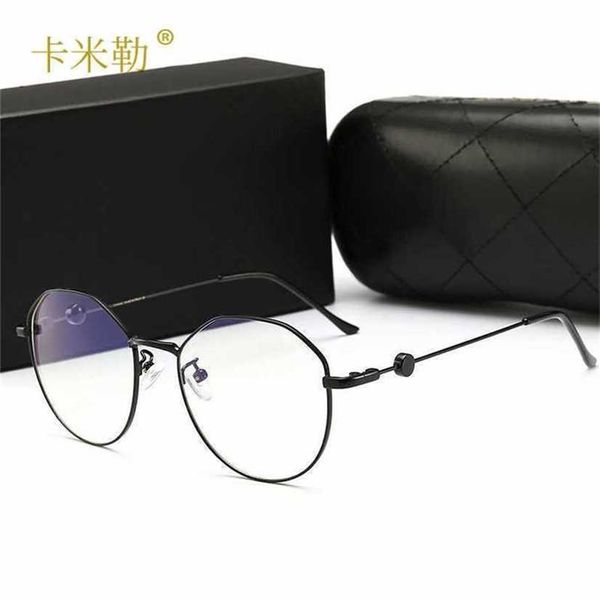 26% de réduction Vente en gros de lunettes de soleil Les nouvelles lunettes rondes en métal sont à la mode, polyvalentes et peuvent être associées à une monture de lunettes pour myopie et à des verres plats 0235