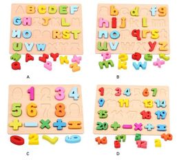 26 stks en nummer puzzel Engels educatief speelgoed alfabet a - z letters educatieve mat voor kinderen houten speelgoed C037