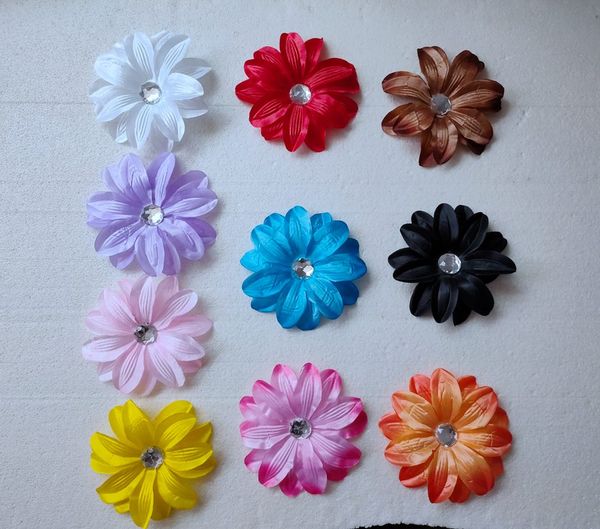 Pinza para el pelo de flor de lirio para mujer, niña, Bohemia, boda en la playa, tocado encantador de 12cm, horquillas, accesorios de bandas para el cabello HD3224