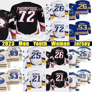 26 Rasmus Dahlin Reverse rétro Retro Hockey Jersey''mitary''21 Kyle Okposo 25 Power Jeff Skinner Zemgus Girgensons Alex Tuch Tyson Jost Luukkonen Tage Thompson Jerseys