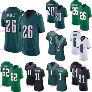 26 Saquon Barkley Jason Kelce Jalen Haidt voetbalshirt Aj Brown Kelly Green Devonta Smith Haason Reddick Darius Slay Goedert Mailata Reggie White Kenny Pickett