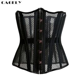 26 spirale acier désossé corset taille formateur cincher bustier top busk corselet sexy laçage vêtements amincissant sous-vêtements lingerie 211218