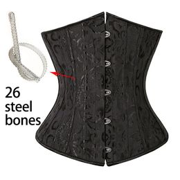 26 Steel Bones Sexy Control underbust Corsets Bustiers Serre-taille Corselet Body Shaper 9083257V