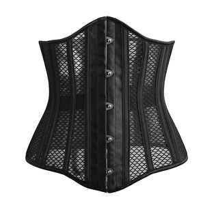 26 Steel Bones Femmes Mesh Body Shapers Ceintures Tissu Mercerisé Taille Formateur Corset Décolleté Tops Body Shaper Minceur Corps Taille XXS-XL