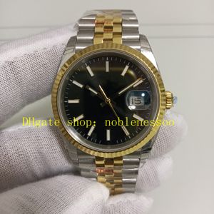 26 estilo súper unisex 36 mm Watch 904l Mujeres Hombres 126233 Dial negro Bisel Oro amarillo Goldia de dos tonos Jubileo Pulsera EW Factory Cal.3235 EWF Everose Relojes