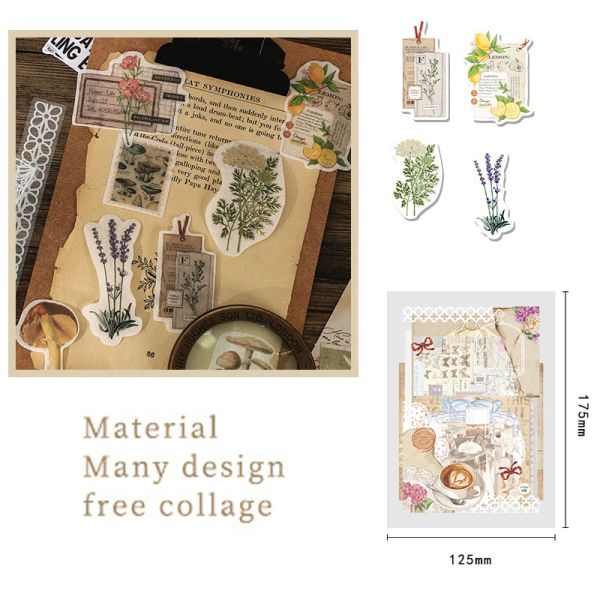 260 PCS Vintage Scrapbook Sticker Aesthetic Journaling Scrapbooking Supplies Kit Planner Sticker for College Album Notebook Diy