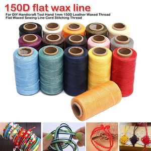 260m fil ciré pour couture en cuir couture en polyester Fil Flat Macrame For Machine à broder Chaussures sur toile de couture