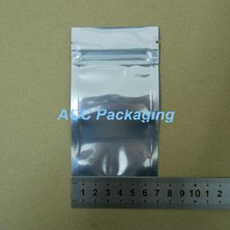 DHL 7*13cm (2.8*5.1") Aluminium Foil / Clear Resealable Zipper Plastic Retail Packaging Pack Bag Zipper Lock Bag Retail Package