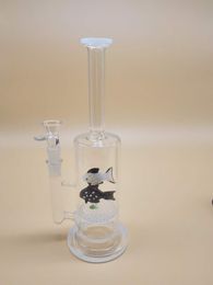 h: 32cm glass bong glass water pipes glass bongs with 14mm joint white free shipping