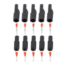 5 Sets 1 Pin Male and Female Kit Auto Electrical Wiring Harness Power Connector Plug DJ7013Y-2.3-11/21