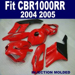 -Kit de carenado de alta calidad para HONDA Molde de inyección CBR 1000 RR 04 05 carenados de rojo mate negro 2004 2005 CBR1000RR XB55