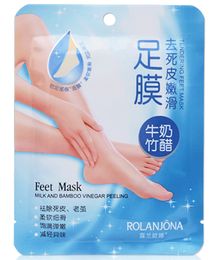 5packs=10pcs ROLANJONA feet mask Baby Foot Peeling Renewal Remove Dead Skin Smooth Exfoliating Care Socks For Pedicure