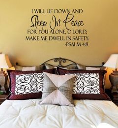 Factory Direct sonno Pace Bibbia Verse- Muro Say citazione Parola Lettering vinile di arte della decalcomania per la casa Parole W42138