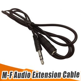 Black 1.1M Stereo Audio Extension Cable 3.5mm Male To Female By Free DHL FEDEX Shipping