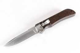 FB131 fast Open Tactical Folding Knife 440c Blade 57hrc Wood Handle Edc Pocket Survival with Nylon Sheath