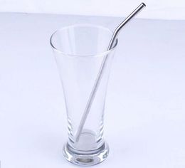 Wholesale Stainless Steel Straw 1000pcs/lot bend drinking straw beer straw high quality fruit juice straw Free shipping