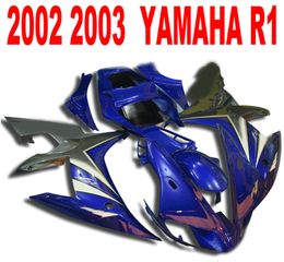 Free Customise fairing kit for YAMAHA Injection Mould YZF-R1 2002 2003 blue black odywork fairings set yzf r1 02 03 HS78