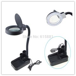 Freeshipping New Magnifying Crafts Glass Desk Lamp With 5X 10X Magnifier & 40 LED Lighting