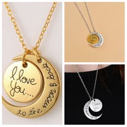 21pcs Alloy Pendant Necklace I Love You To The Moon & Back Friend Friendship Charms