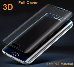 For Galaxy S8 Note 8 Plus S7 S6 edge Full Cover Curved 3D Front Screen Protector Soft PET TPU transparent Film Cover