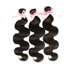 100 malaysian hair extensions body wave human hair 12 14 16 hair weft weave natural Colour double weft dyeable 3pcs lot