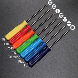 7 Pieces/Set Torx T5 T6 T8 T10 Cross Tri-wing Flat Shape Screwdriver Cell Phone Repair Tool Or Xbox 360