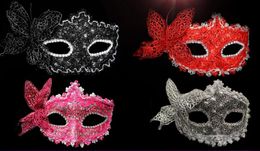 Powder three-dimensional butterfly mask Halloween masquerade half face mask Venice princess mask G1174