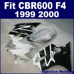 100 injection Moulding parts full fairing kit for honda cbr 600 f4 1999 2000 white black 99 00 cbr600 f4 bodykits cbhg