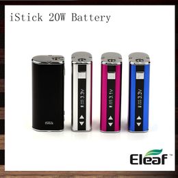 -100% original iSmoka Eleaf iStick 20W E Cigarrillos mods iStick 2200mah VV VW batería con pantalla OLED Batería única