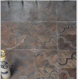 Metal flooring Stainless steel wood floor Copper wood floor Mosaic floor Combination floor High-end custom floor Design House floor Jade inl