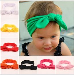 16pcs off promotions hair accessory Blended cotton fabric Baby Head wrap girl Bow Bunny Ears on sale Headband flower Hairband FD6543