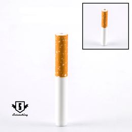 Smoking Accessories Ceramic Cigaratte Hitters Yellow Filter Color Cigarette Shaped Tobacco Pipe Ceramic Design Easy To Use And Clean Retail MP119