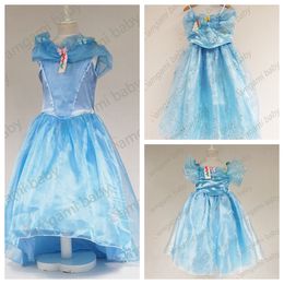 cinderella butterflies Canada - 2015 cinderella dress girls cinderella princess cinderella blue dress butterfly lace dress girls long formal dresses party dress