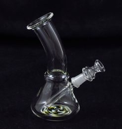 two functions 5 Inch mini bubbler small glass bong water pipe oil dab Rigs portable easy carry with WYK-002(MINI)